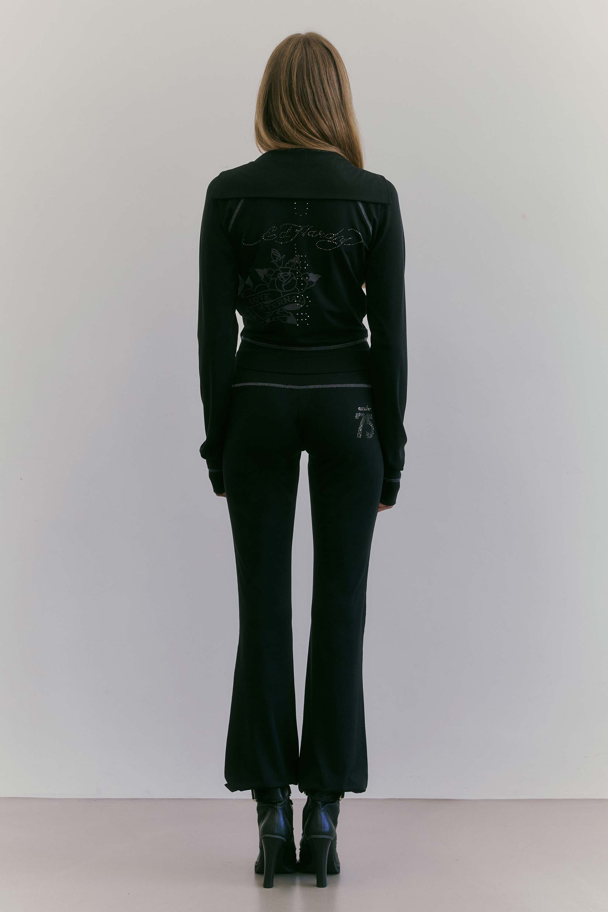 Sculptor X Ed Hardy Jersey Track Zip-Up Black