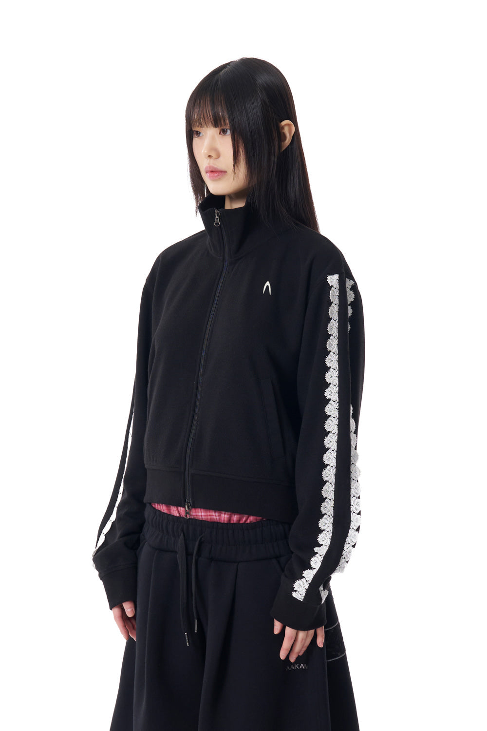 Laced Track Jacket (Black)