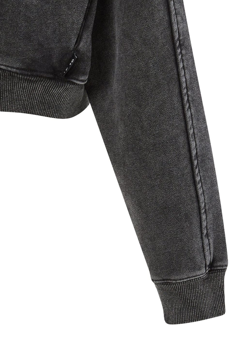 1710 SNOW WASHED CROPPED ZIP-FRONT HOODIE