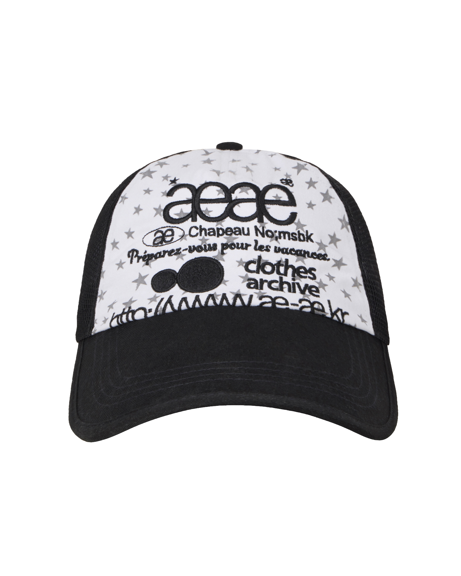WEB LOGO STAR MESH CAP BLACK