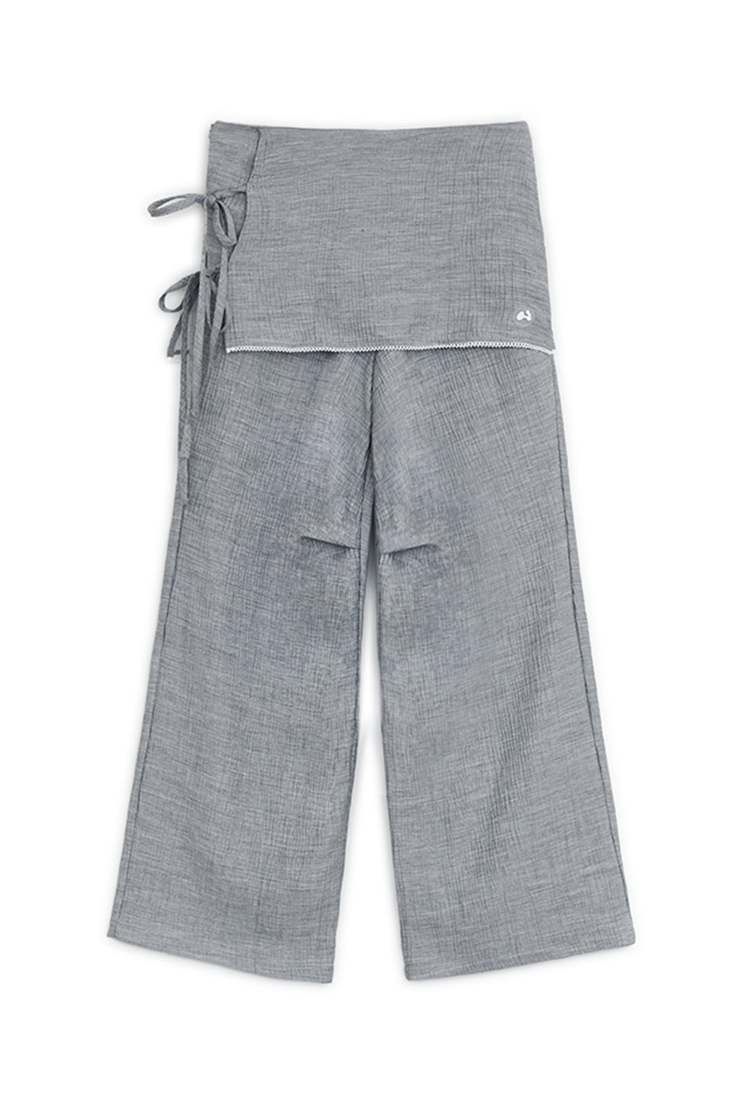 Skirt layered pants (Gray)