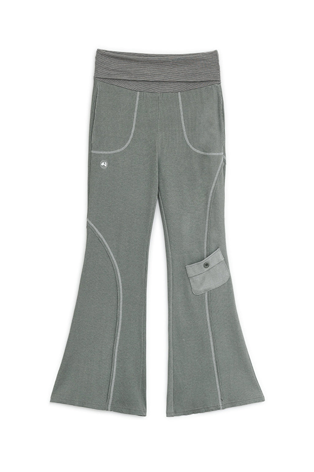 Pigment boots-cut pants (Khaki)