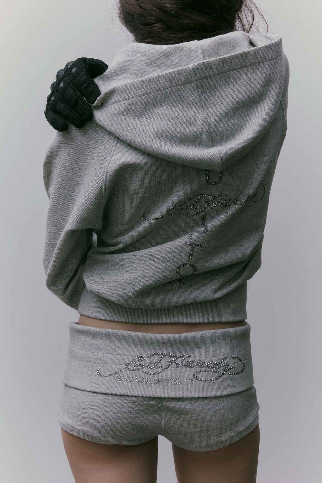 Sculptor X Ed Hardy Cherry Shorts Melange Gray