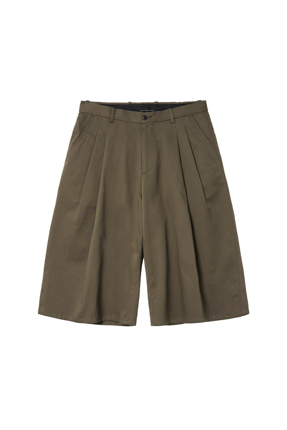 Two Pleats Shorts Dark Brown
