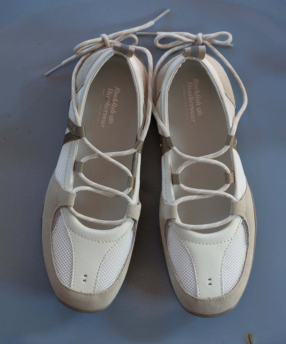 NICOLE WEAVING LACEUP SNEAKERS / 4 Color