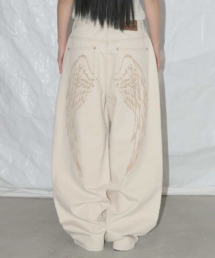 ANGEL VINTAGE WASHING PINTUCK PANTS (IVORY)