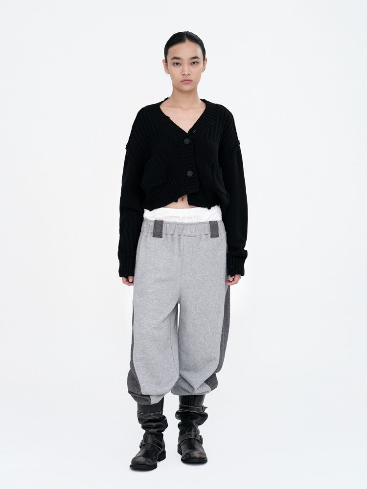 Color Side Sweatpants Melange Gray
