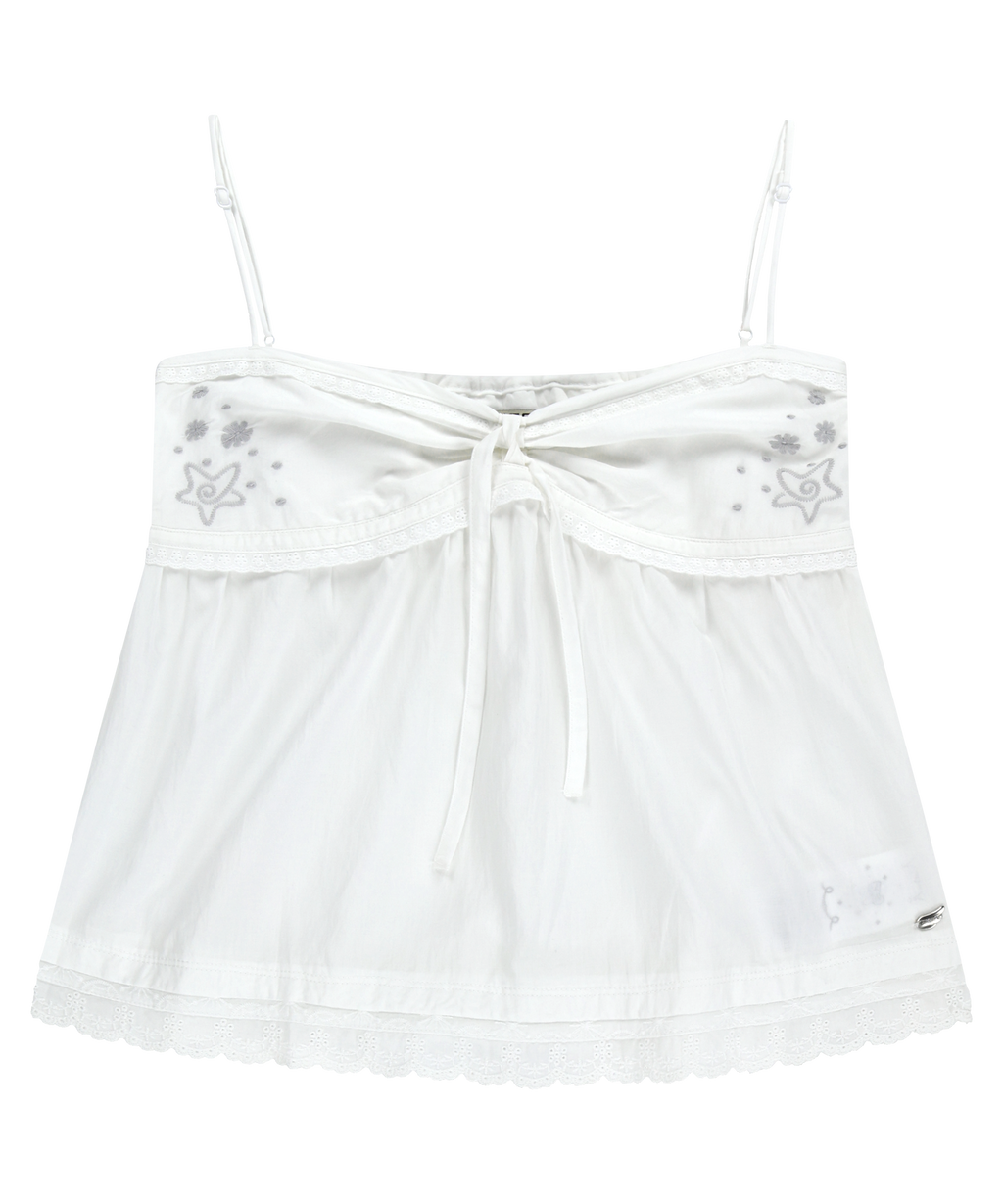 SOLAR STITCH SLEEVELESS WHITE