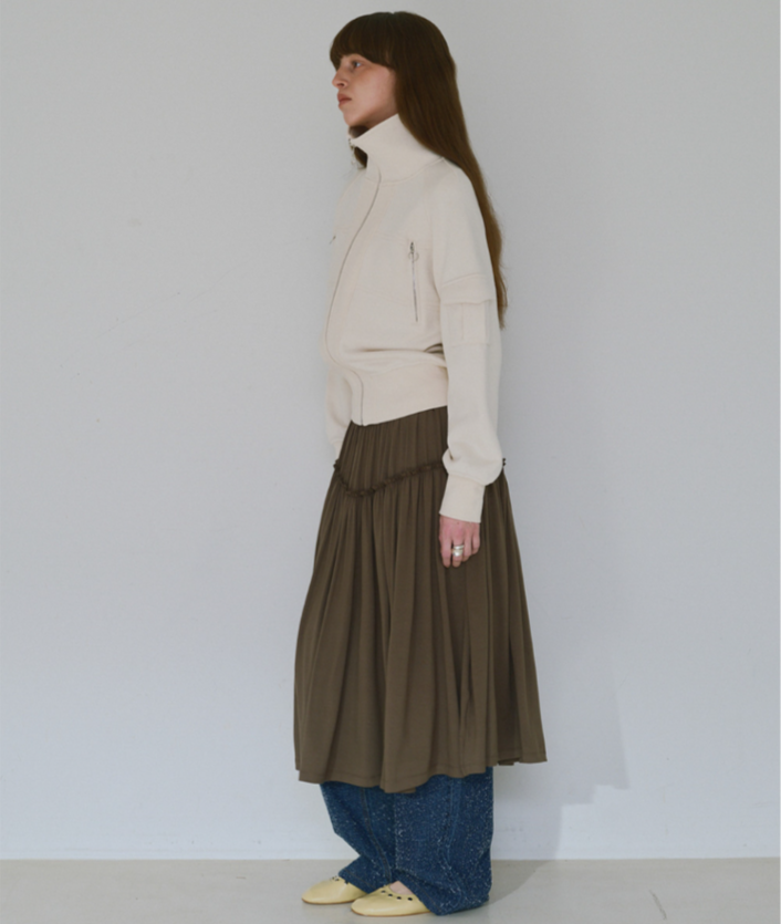 JERSEY SHORT BOMBER JACKET / 2 COLOR