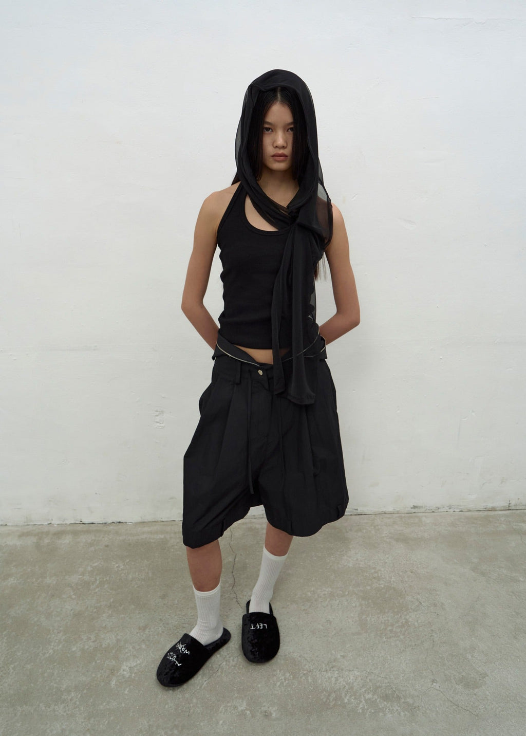 DRAWSTRING POCKET SHORTS (BLACK)