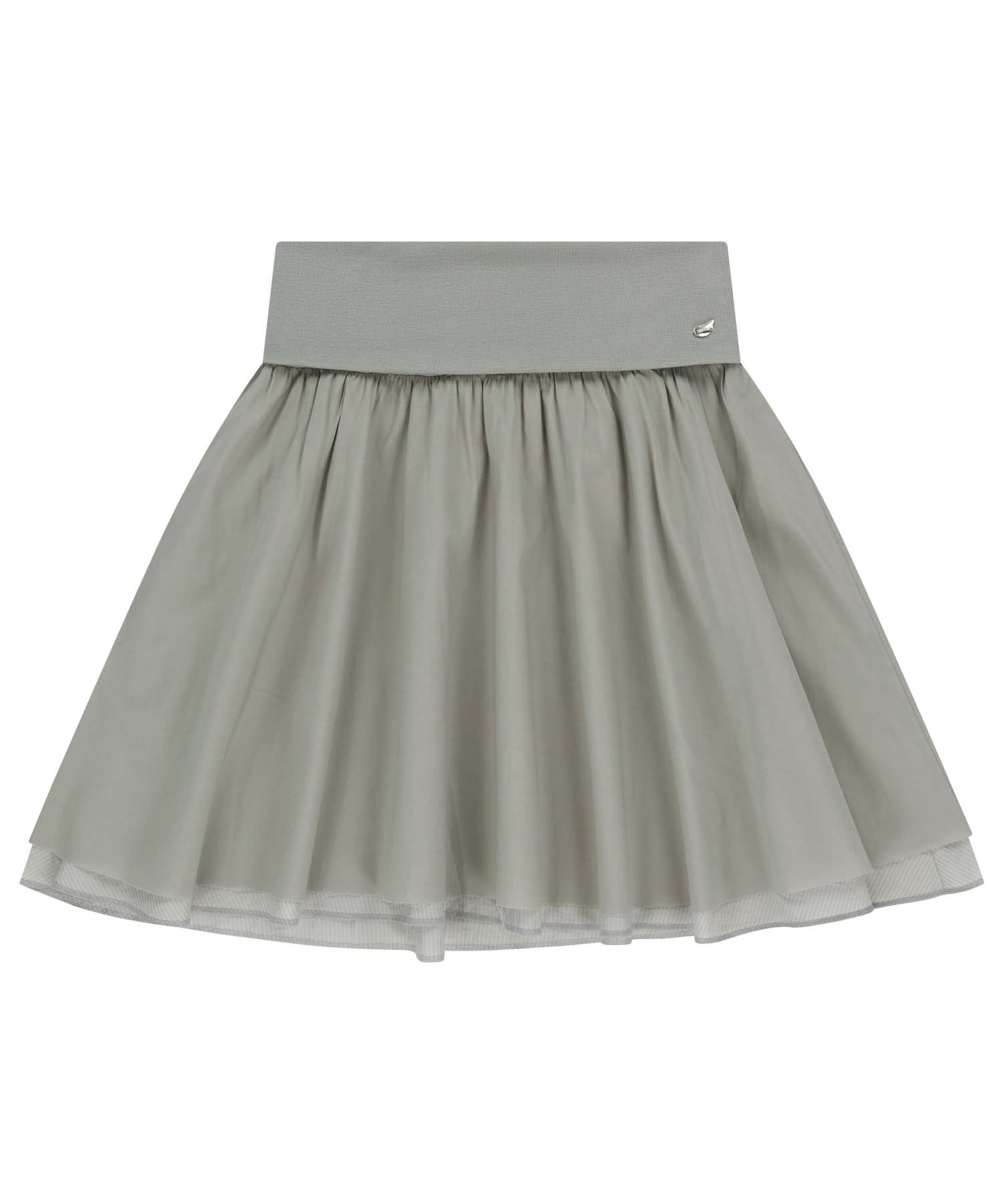 DOUBLE SHIRRING SKIRT GREY