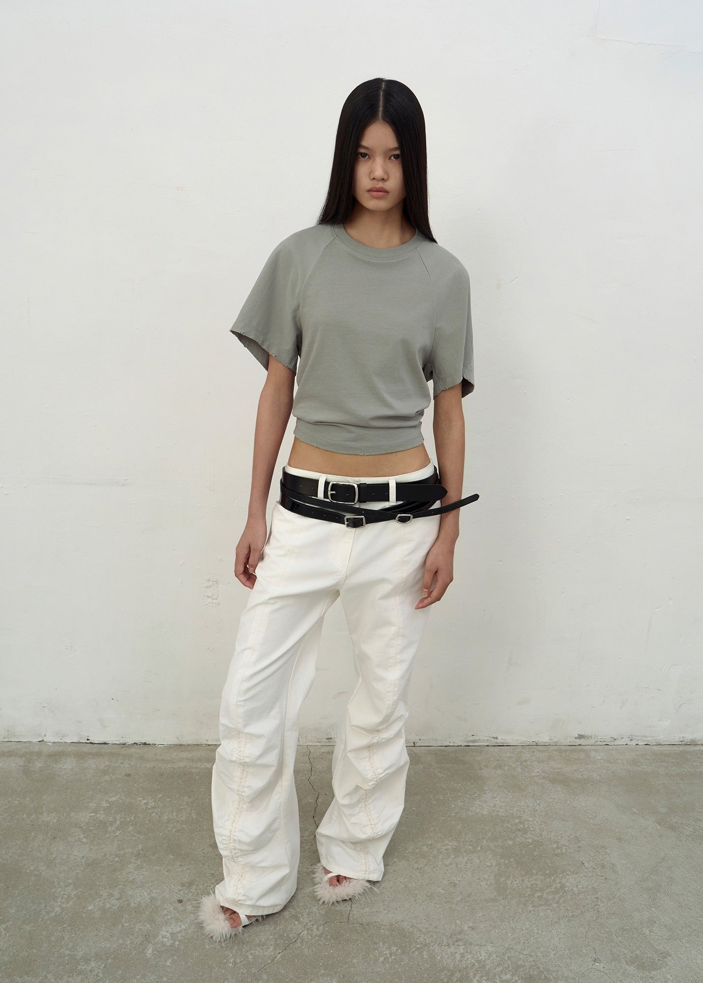 WHITE STRING TROUSERS (WHITE)