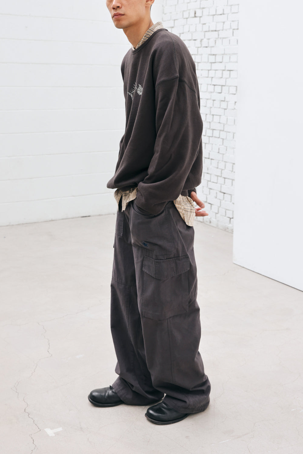 VTG Star Fatigue Pants Washed Charcoal