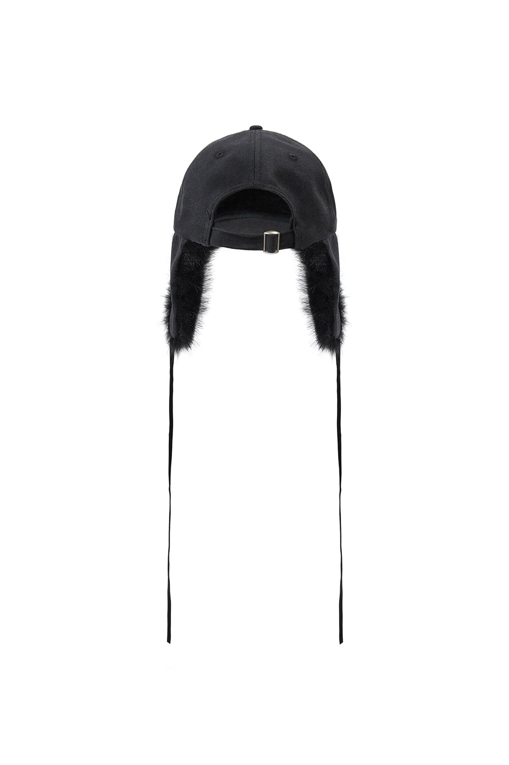 Fluffy Earflap Cap Black