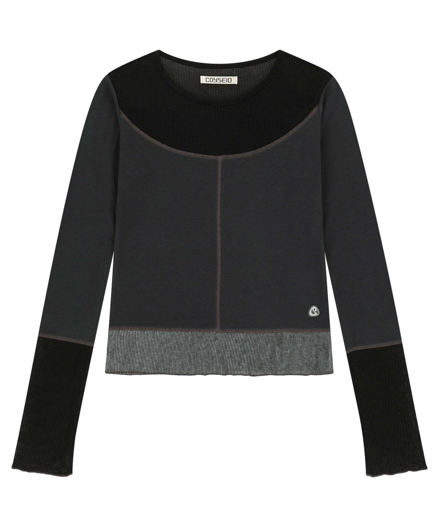 NET STITCH LONGSLEEVES BLACK