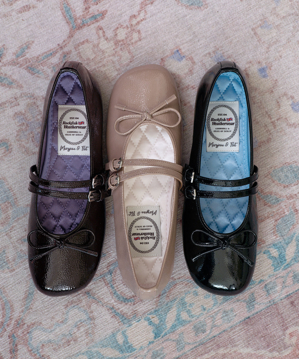 SQUARE TOE TWO STRAP MARYJANES / 3 Color