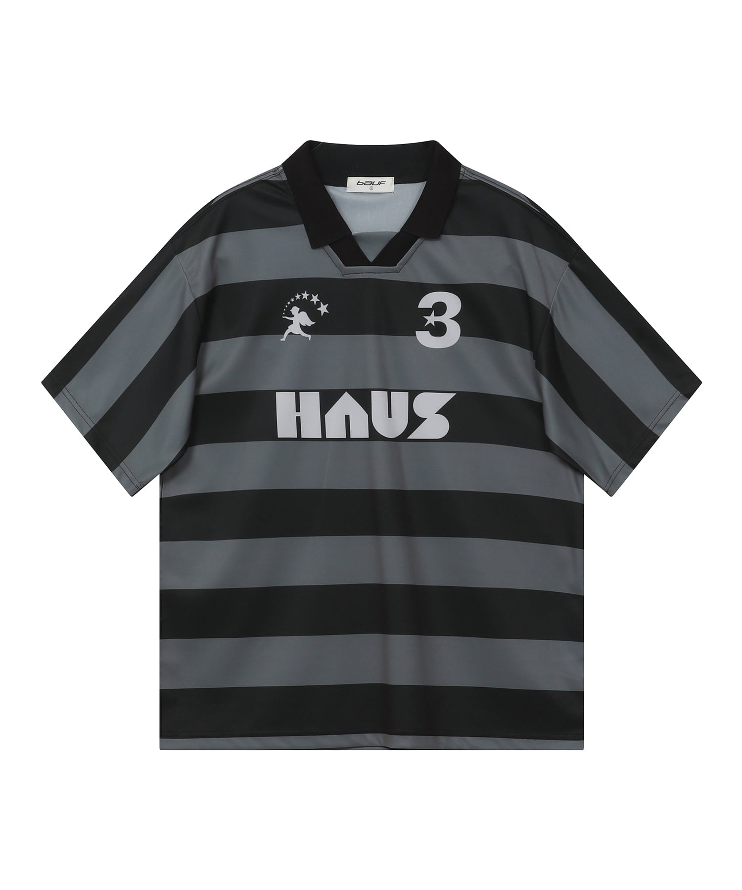 HAUS Stripe Jersey T-shirt Black