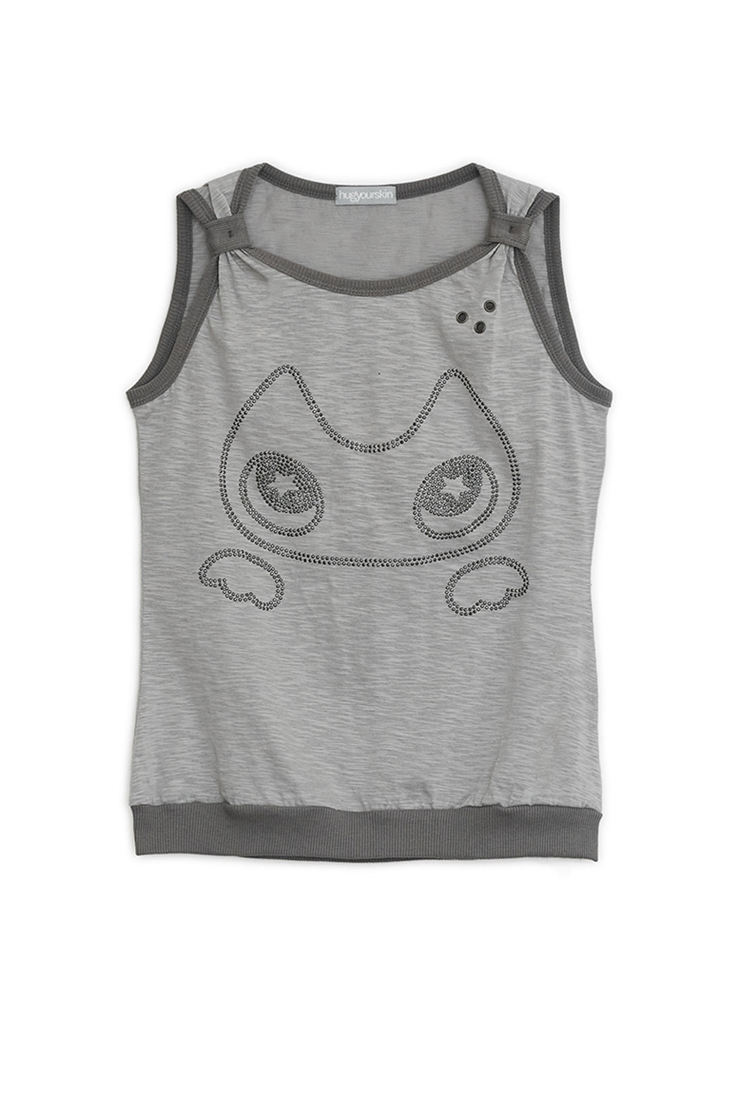 Hugging hotfix sleeveless (Gray)