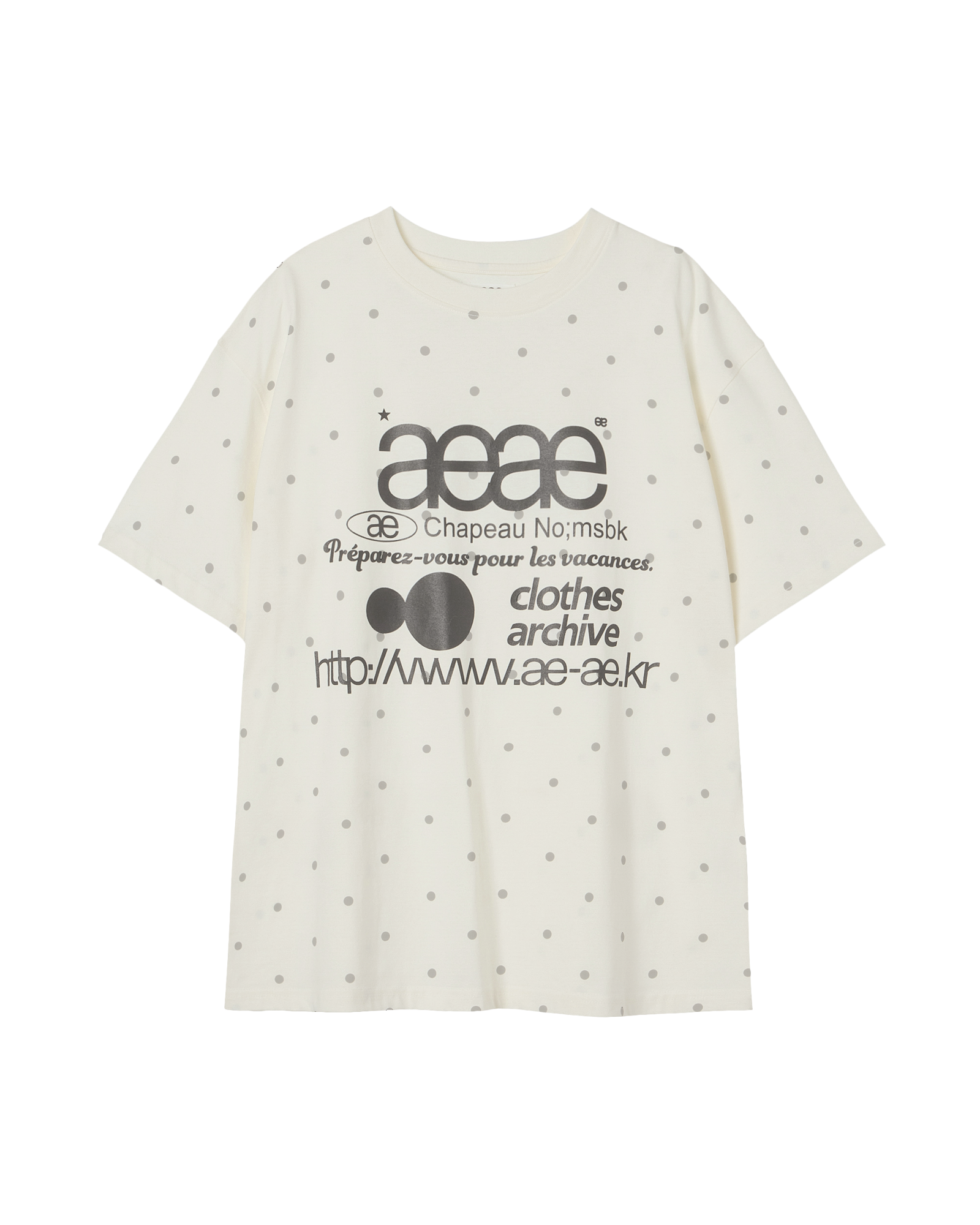 WEB LOGO DOT T-SHIRTS CREAM