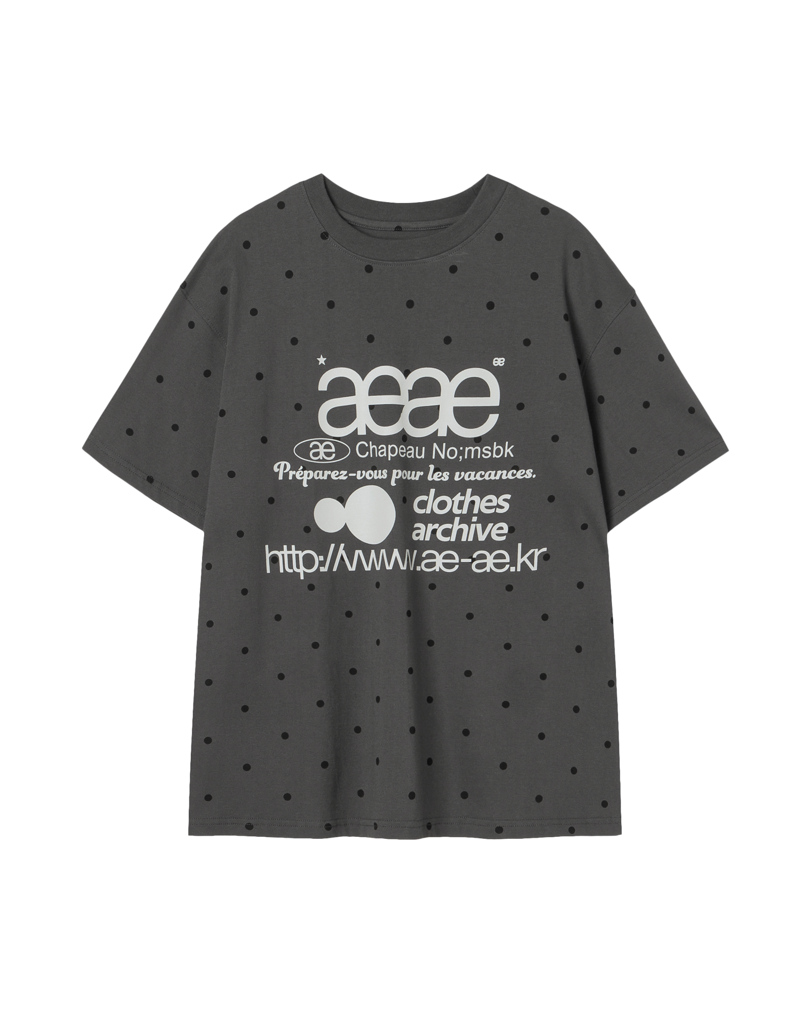 5/16 예약발송 WEB LOGO DOT T-SHIRTS CHARCOAL