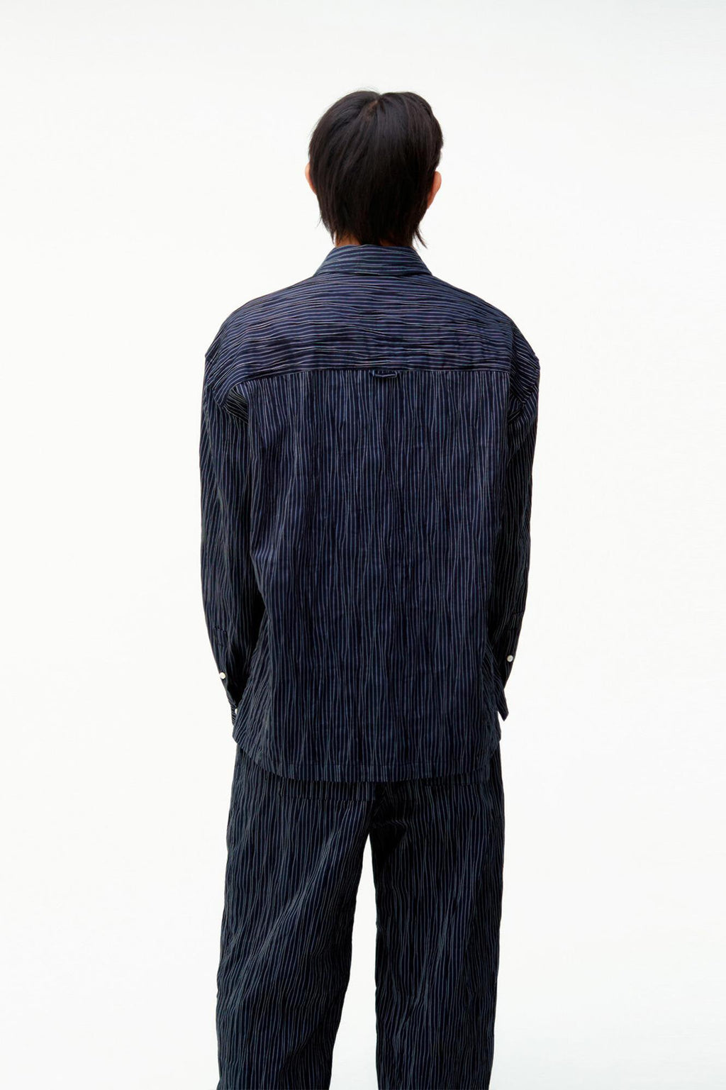 Textured Striped Lounge Shirt / 2 Color