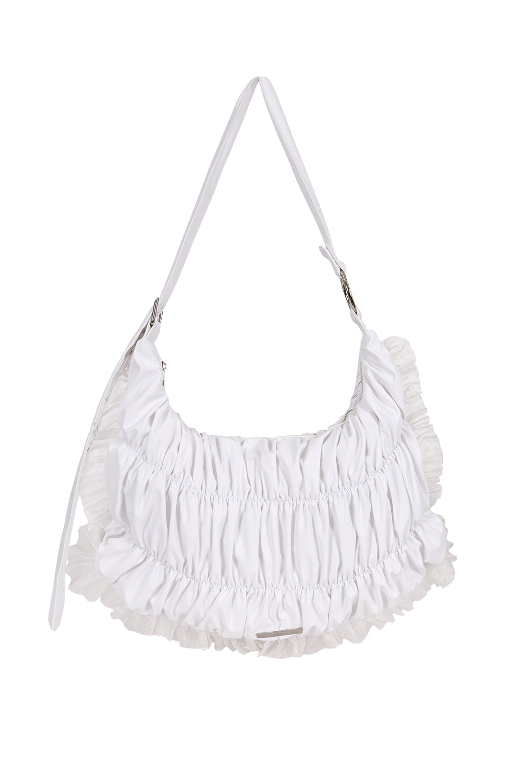 Frill Bubble Big Cross Bag White