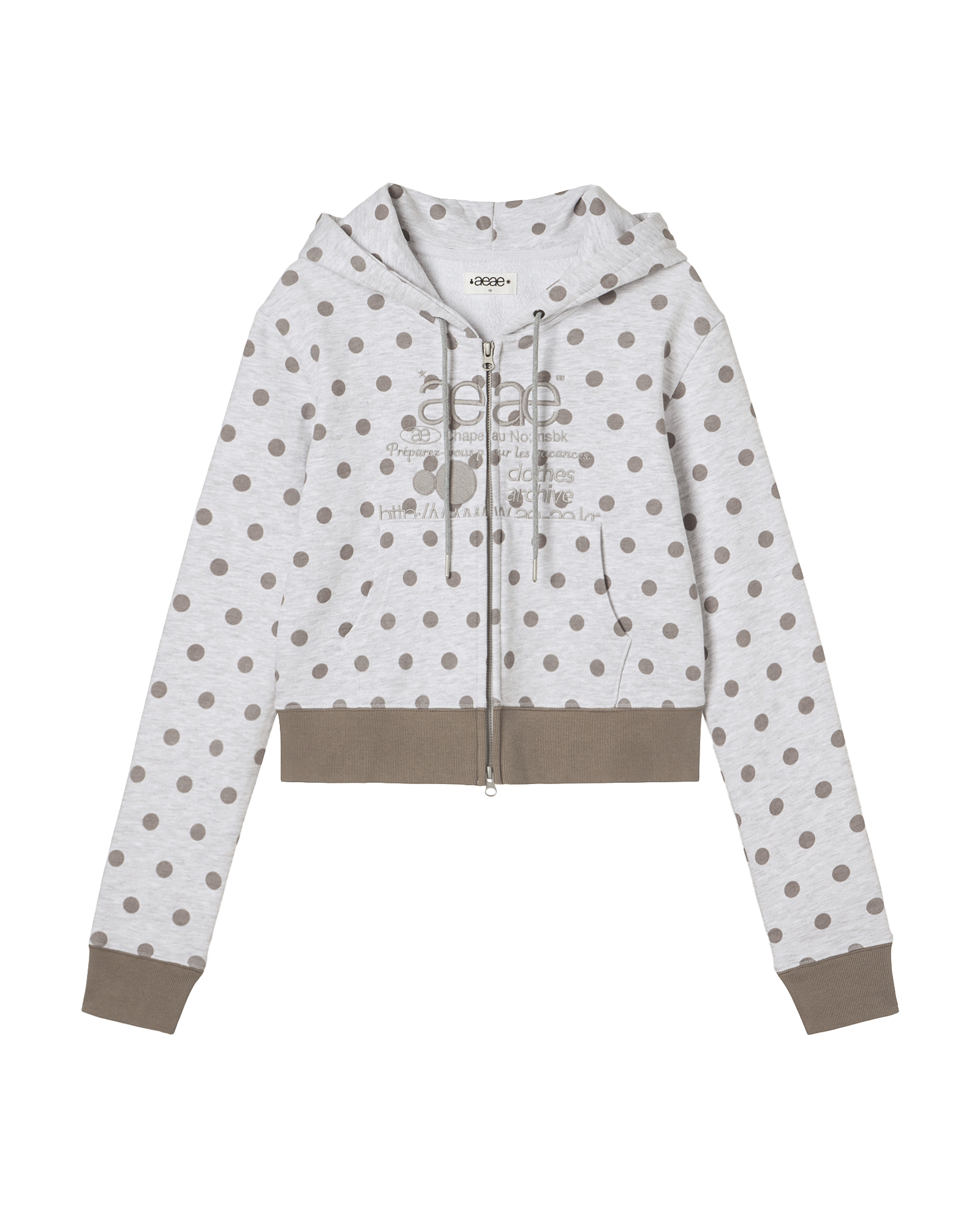 WEB LOGO CROP HOOD ZIP UP / 2 COLOR