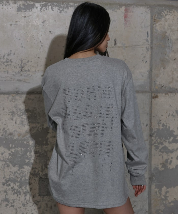 FF LETTERING LONG SLEEVE (GRAY) F25ZB022