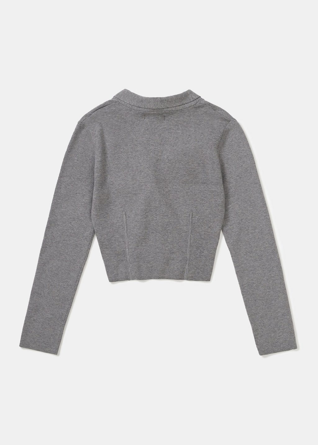 DRAPED NECK KNIT CARDIGAN