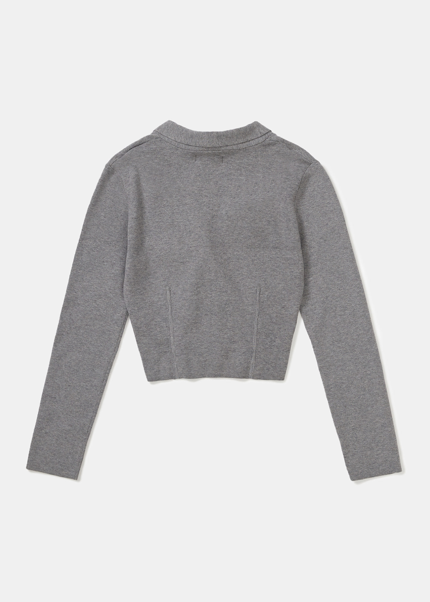 DRAPED NECK KNIT CARDIGAN