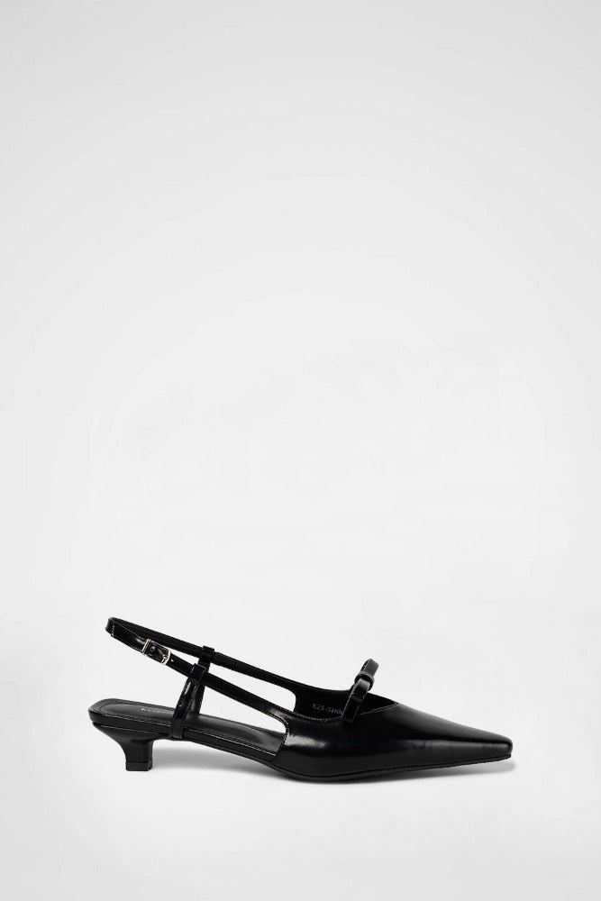 TIPI RIBBON SLINGBACKS / BLACK