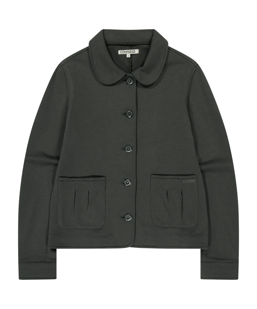 COZY SWEAT JACKET CHARCOAL