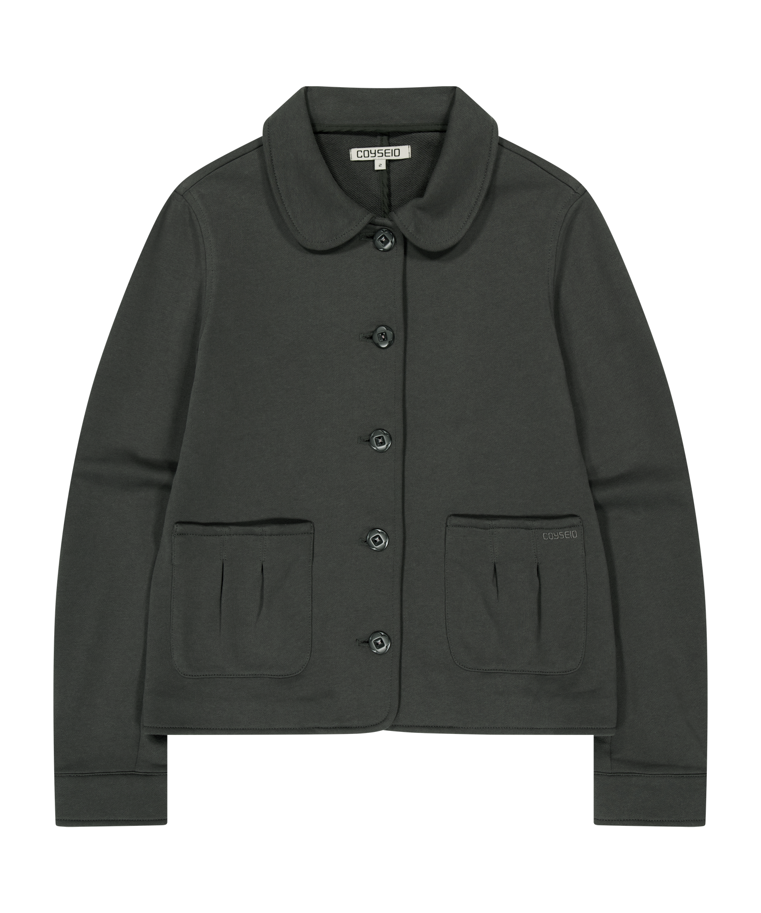 COZY SWEAT JACKET CHARCOAL