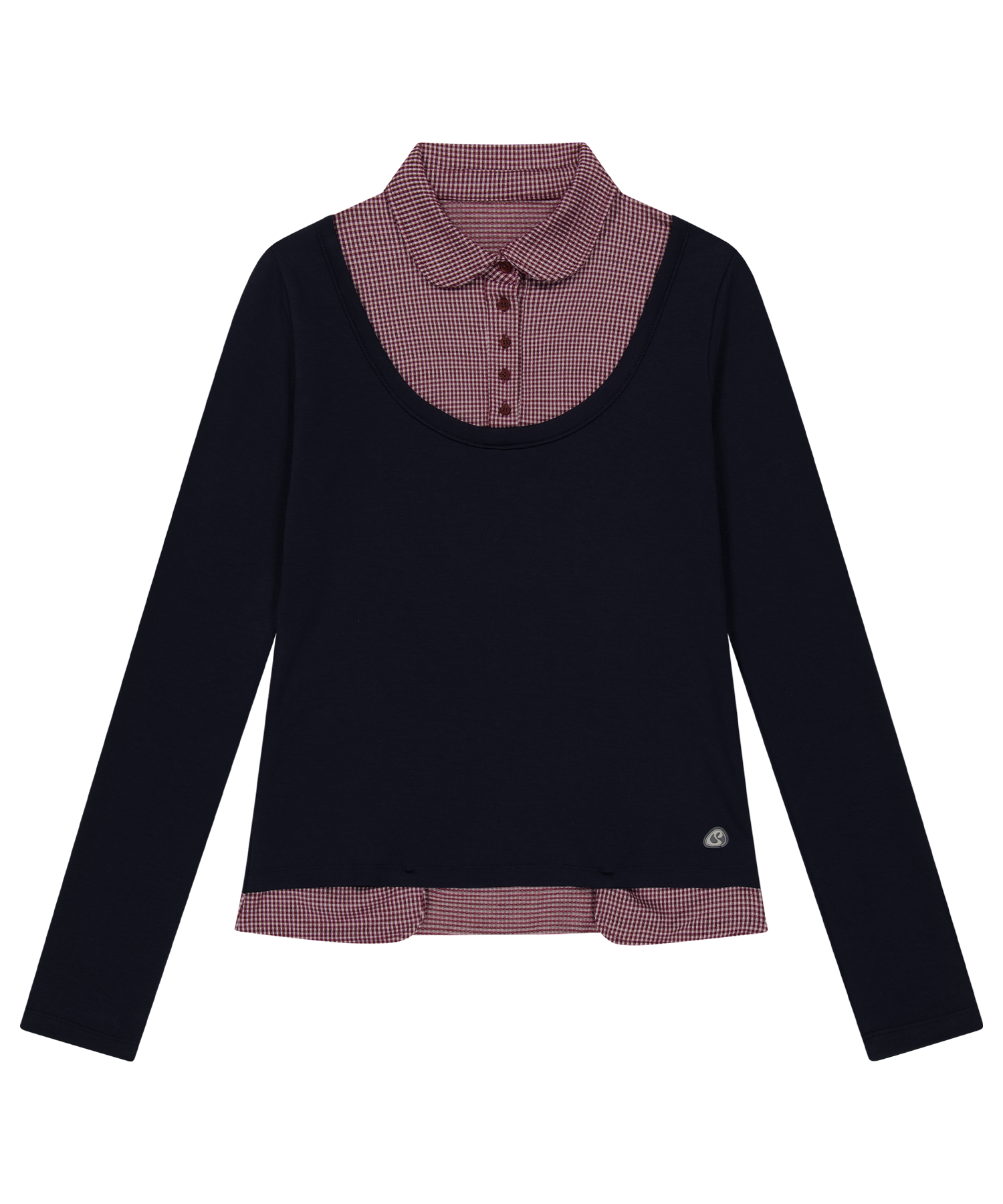 REVERSIBLE COLLAR LONGSLEEVES NAVY