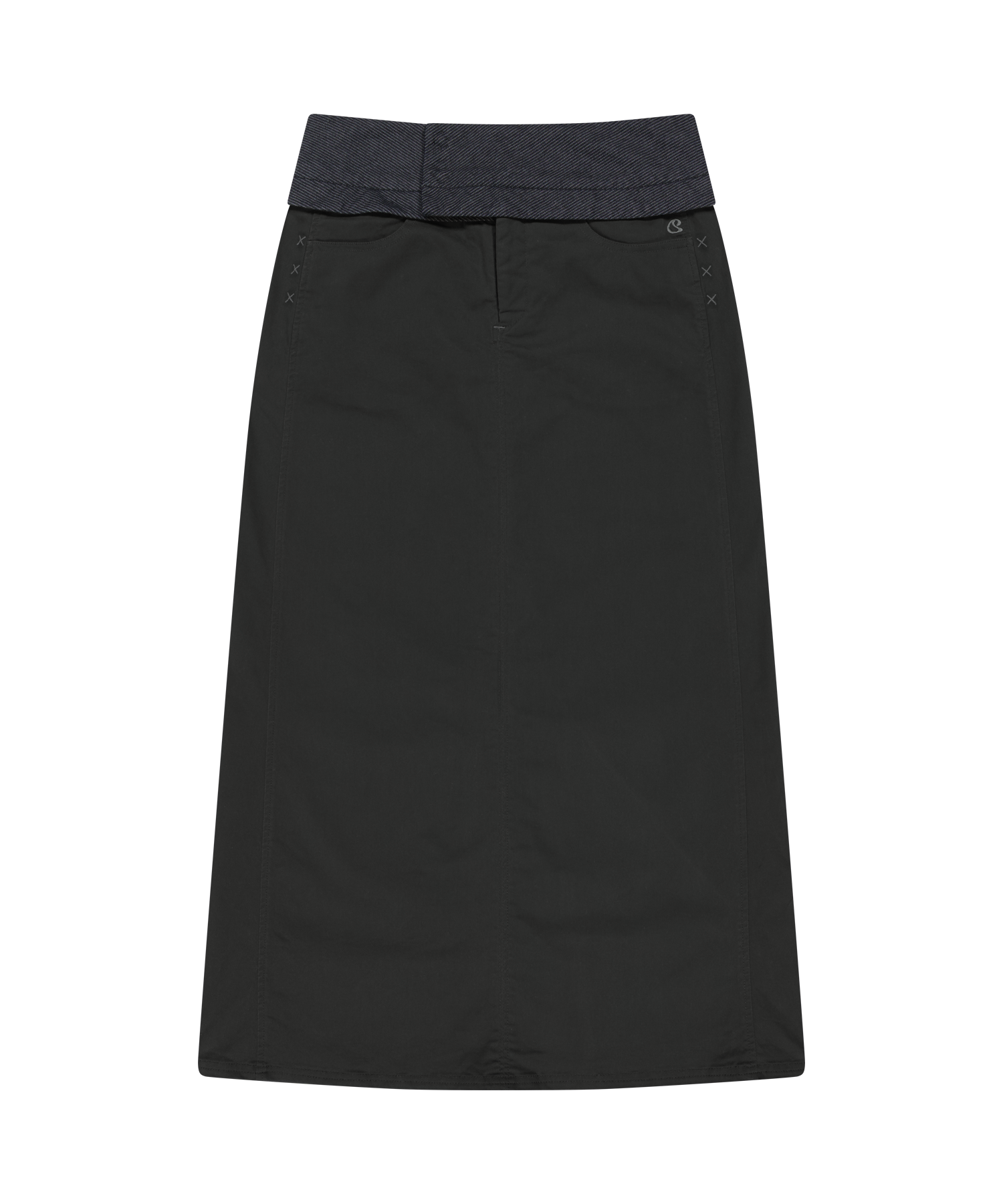 WAIST PANEL SKIRT CHARCOAL