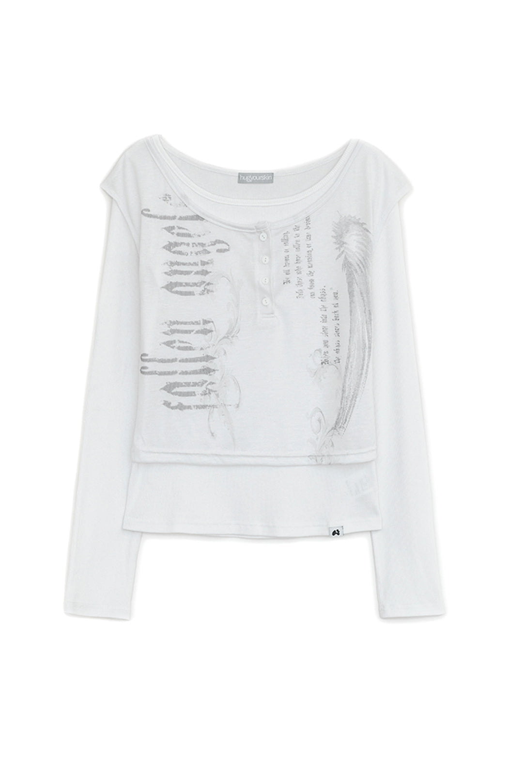 Fallen angel layered top (White)