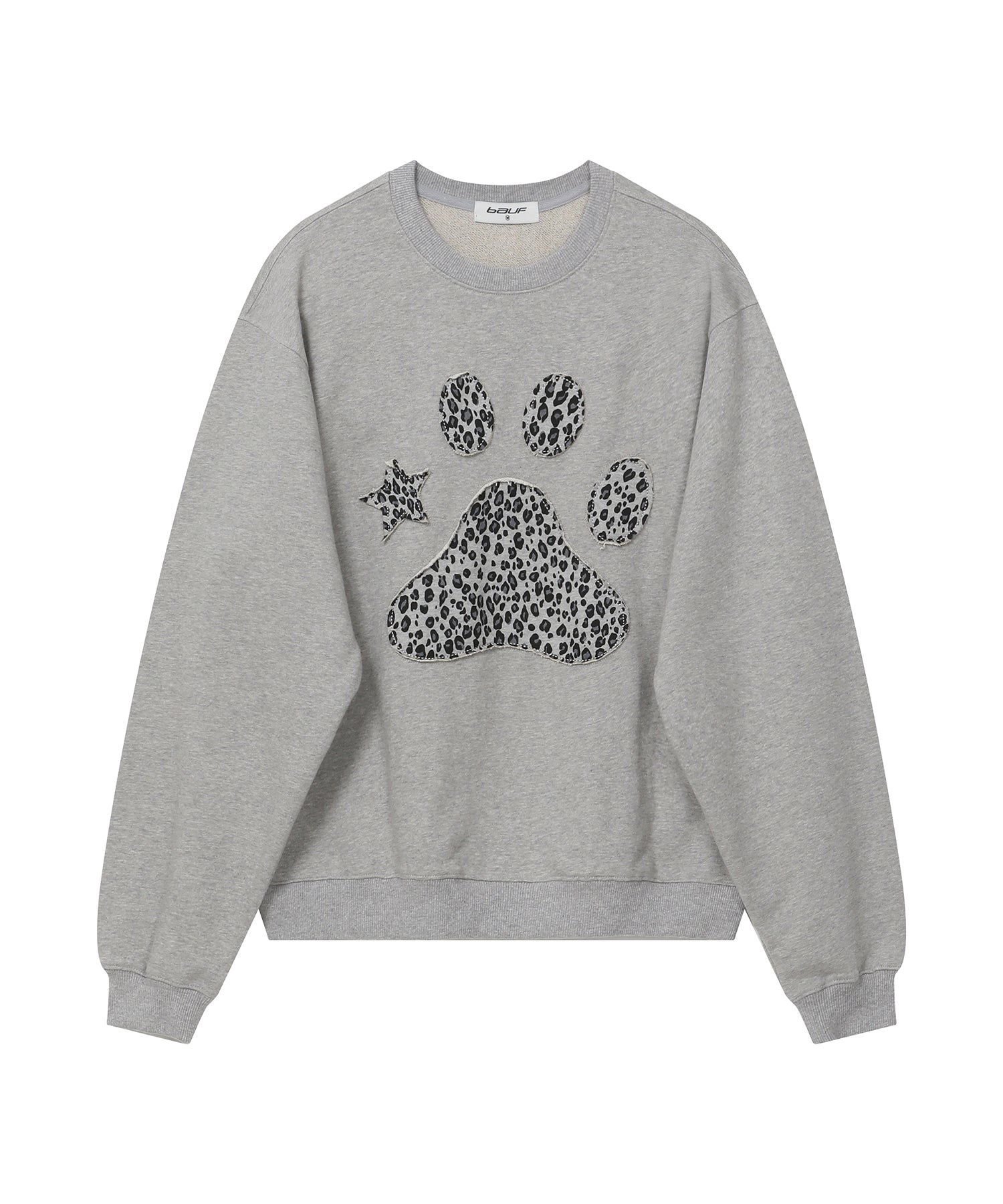 Leopard Puppy Sweatshirt Gray