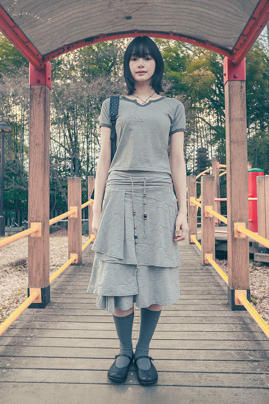 Star stitched top (Gray)