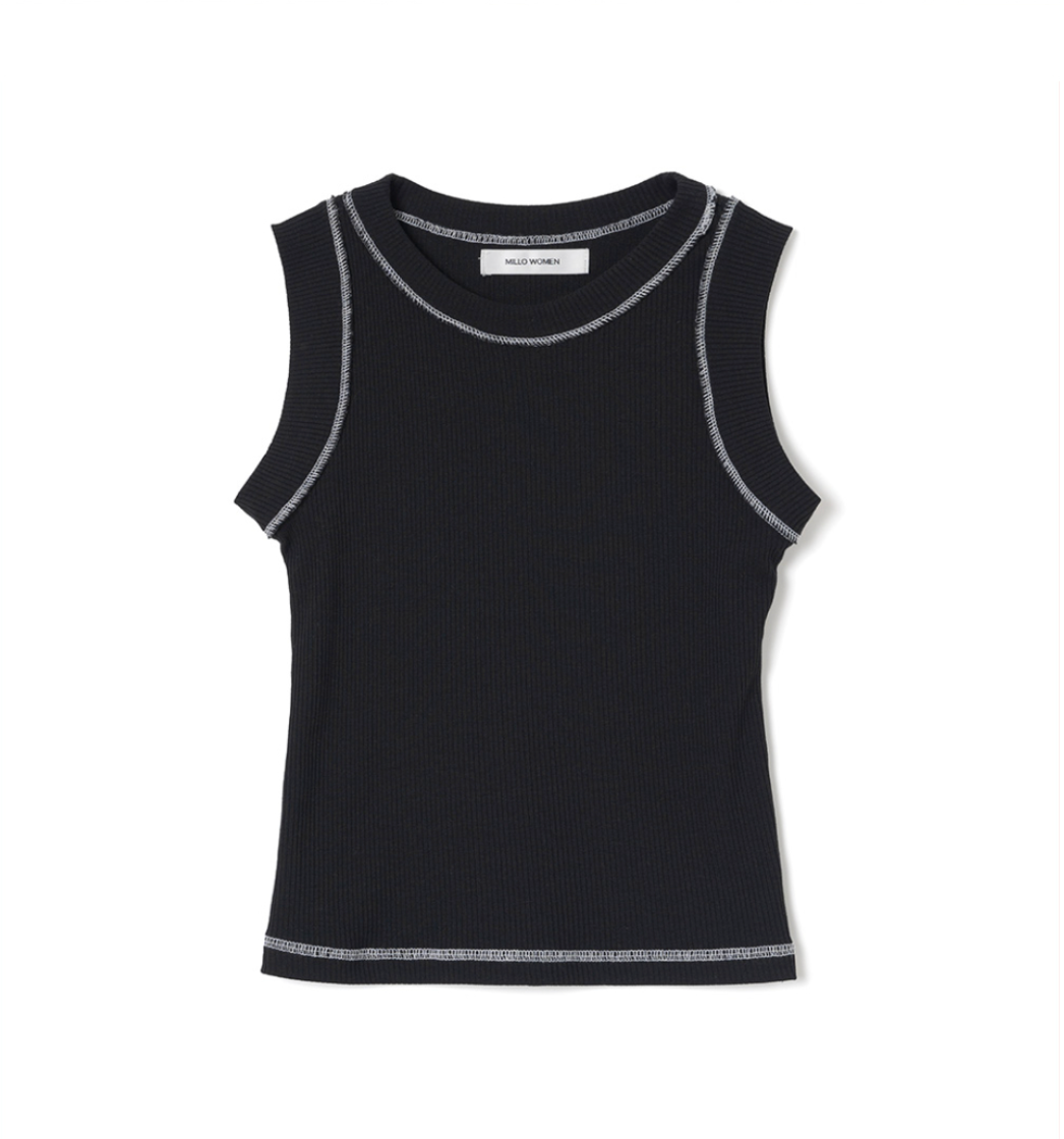 STITCH SLEEVELESS TOP / 3 COLOR