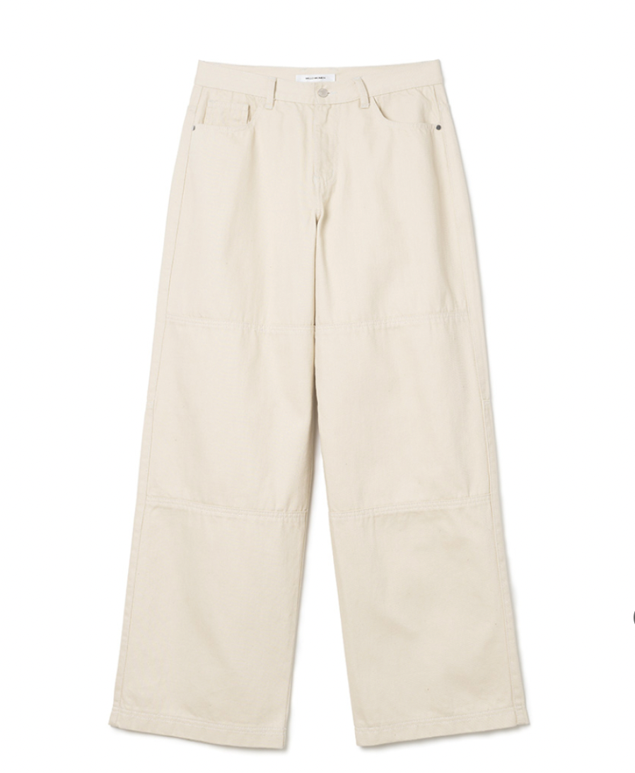 Double Knee Cotton Loose Pants / 3 COLOUR