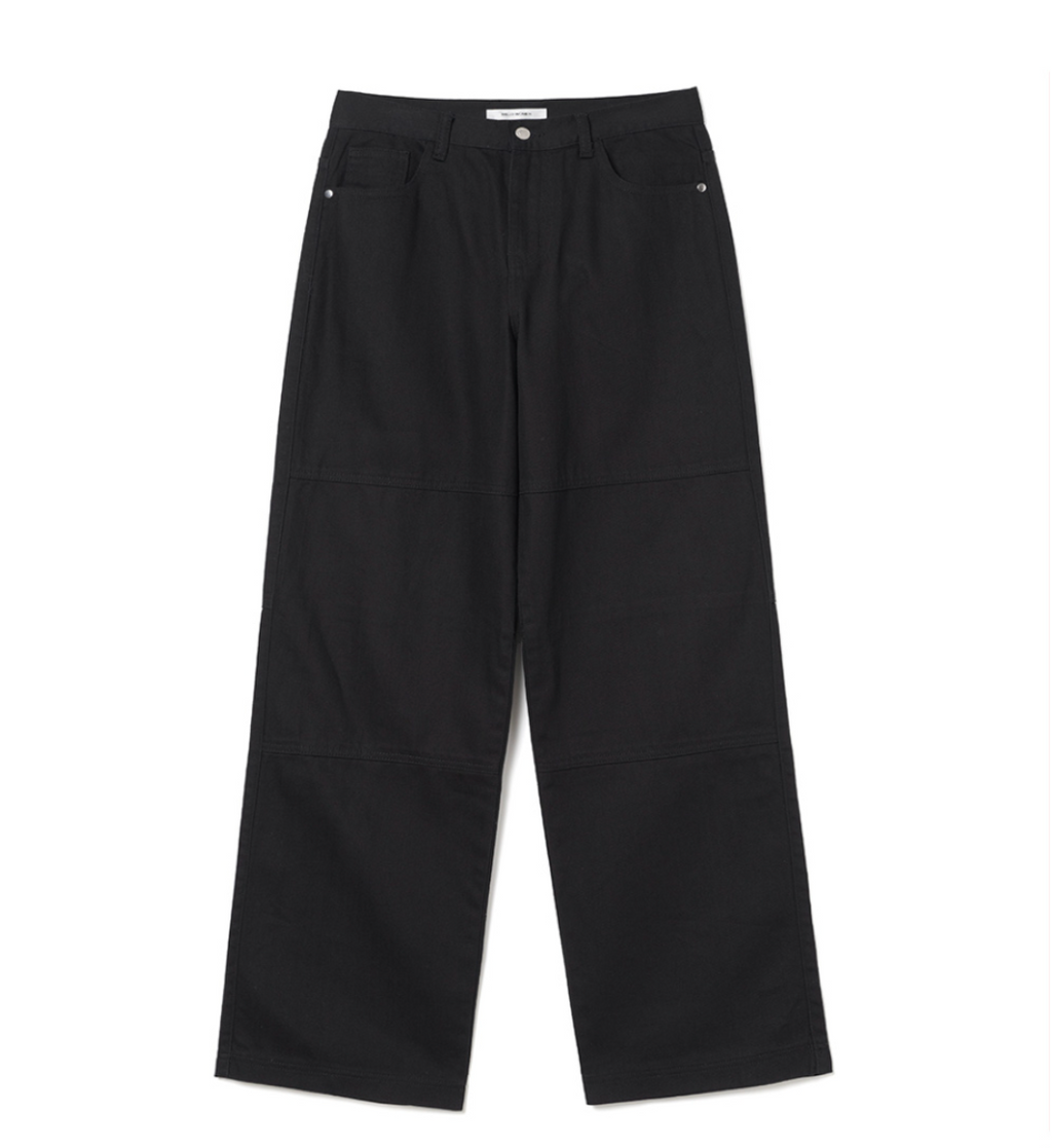 Double Knee Cotton Loose Pants / 3 COLOUR