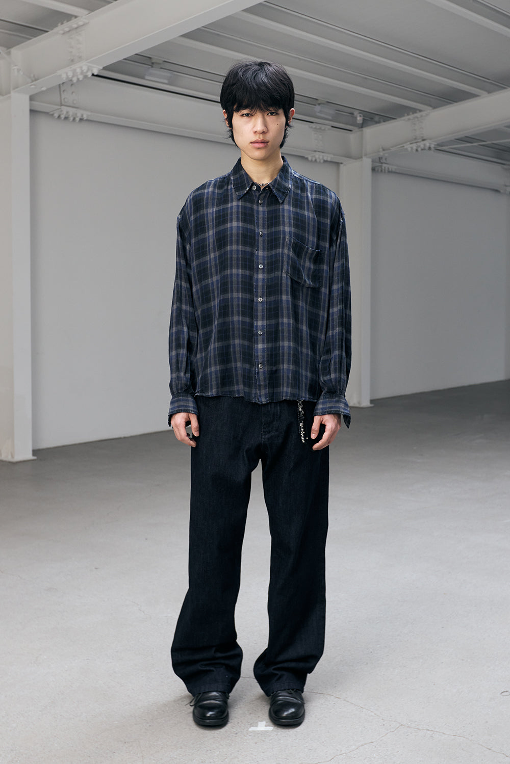 Classic Shirt Over Dyed Raw Check / 3 COLOR