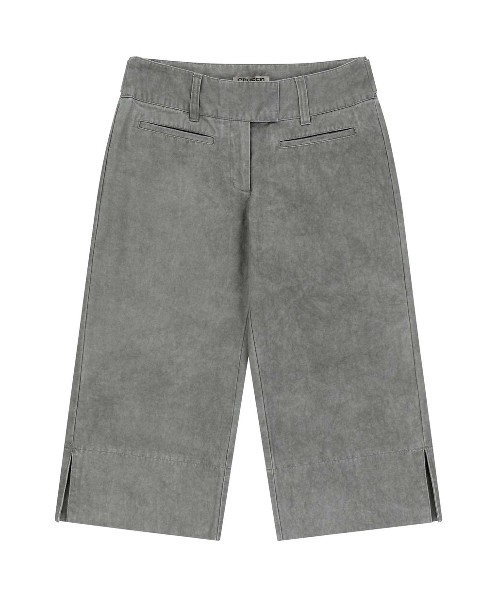 DOUBLE CAPRI PANTS LIGHT GREY