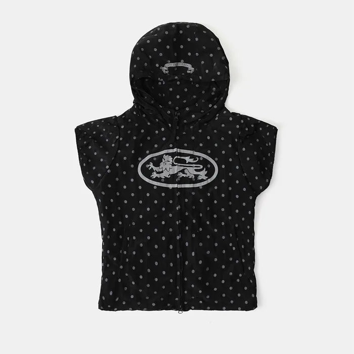 Mystic Nylon Reflective Short Sleeve Hooded Zip-Up