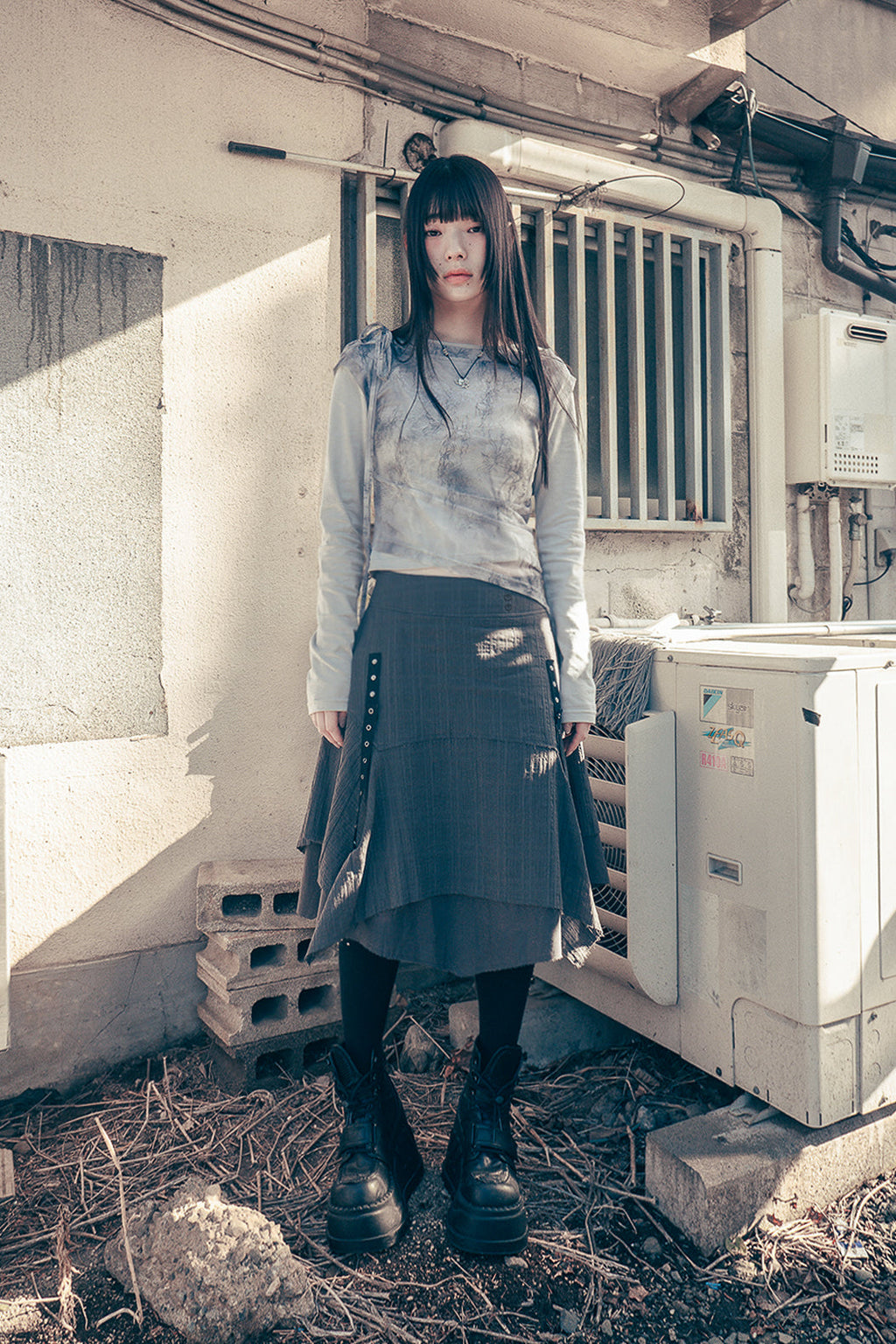 Fairy mesh sleeveless (Gray)