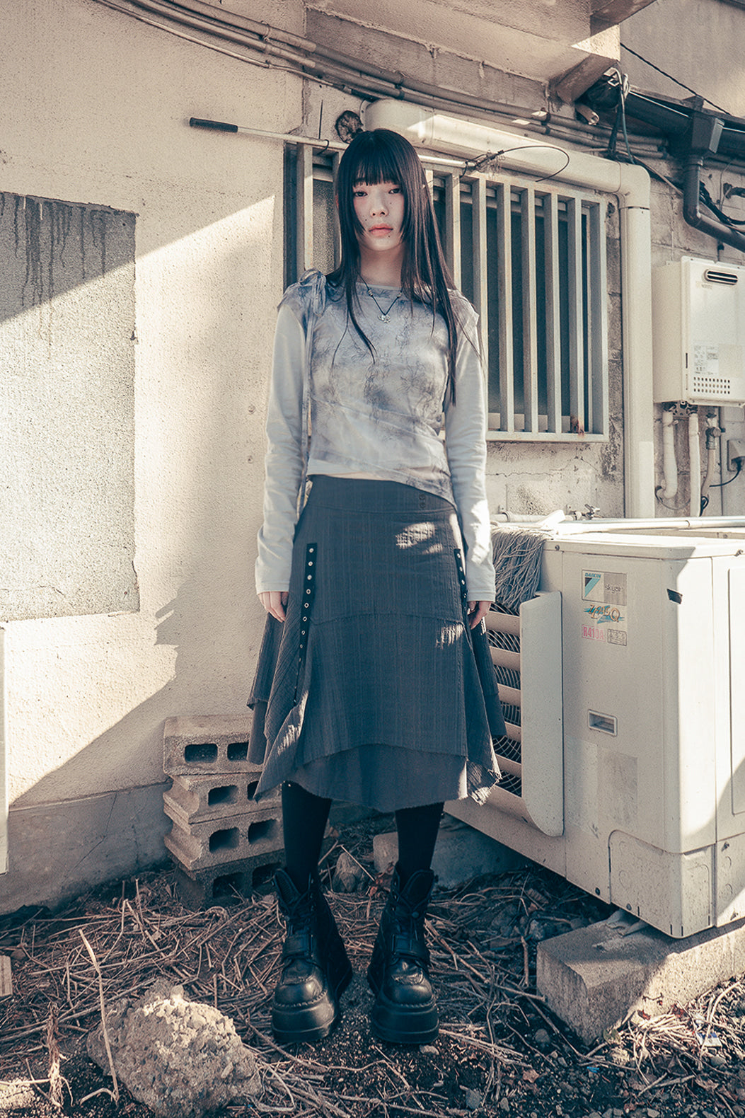 Fairy mesh sleeveless (Gray)