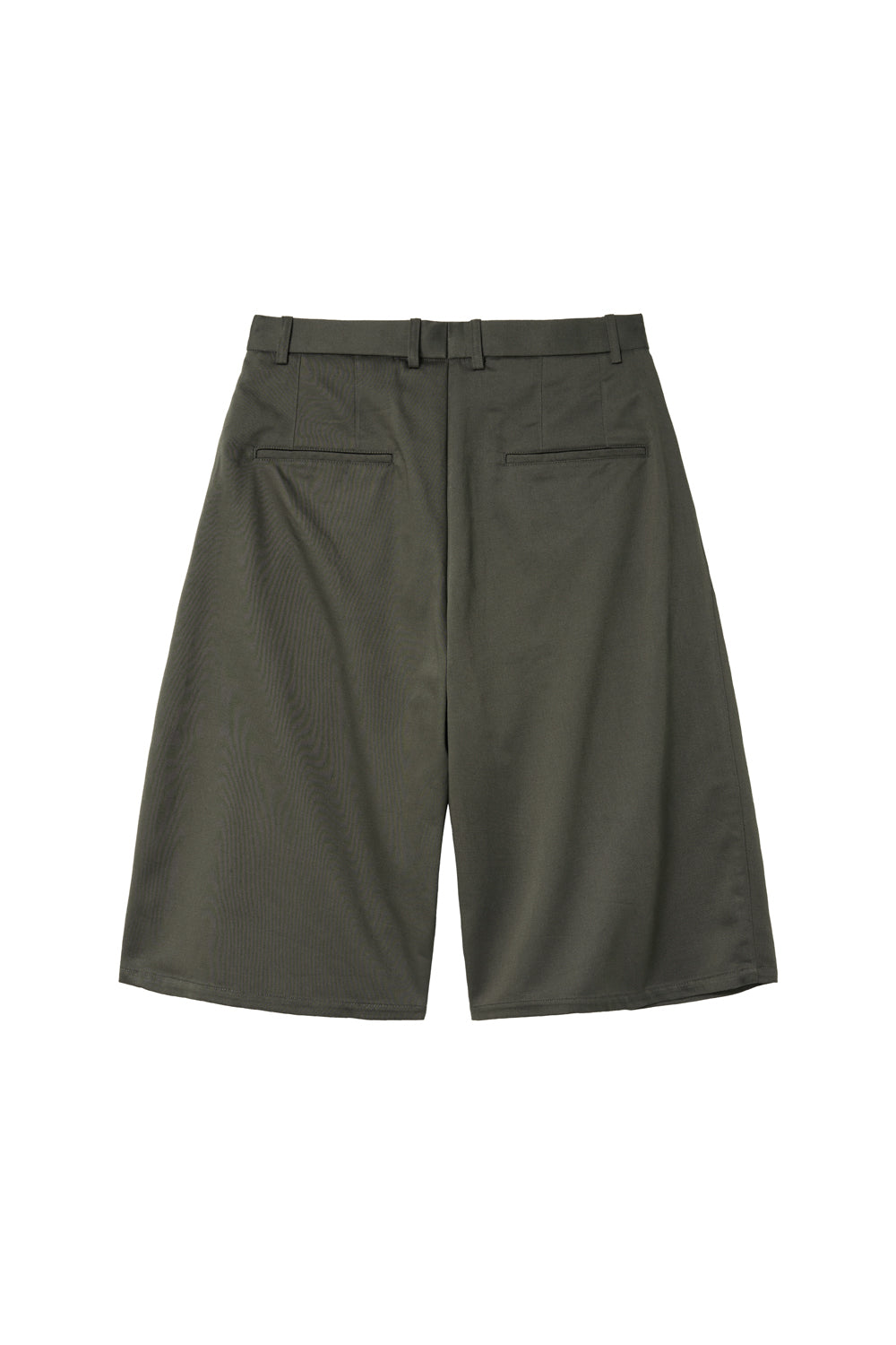 Two Pleats Shorts Dark Khaki