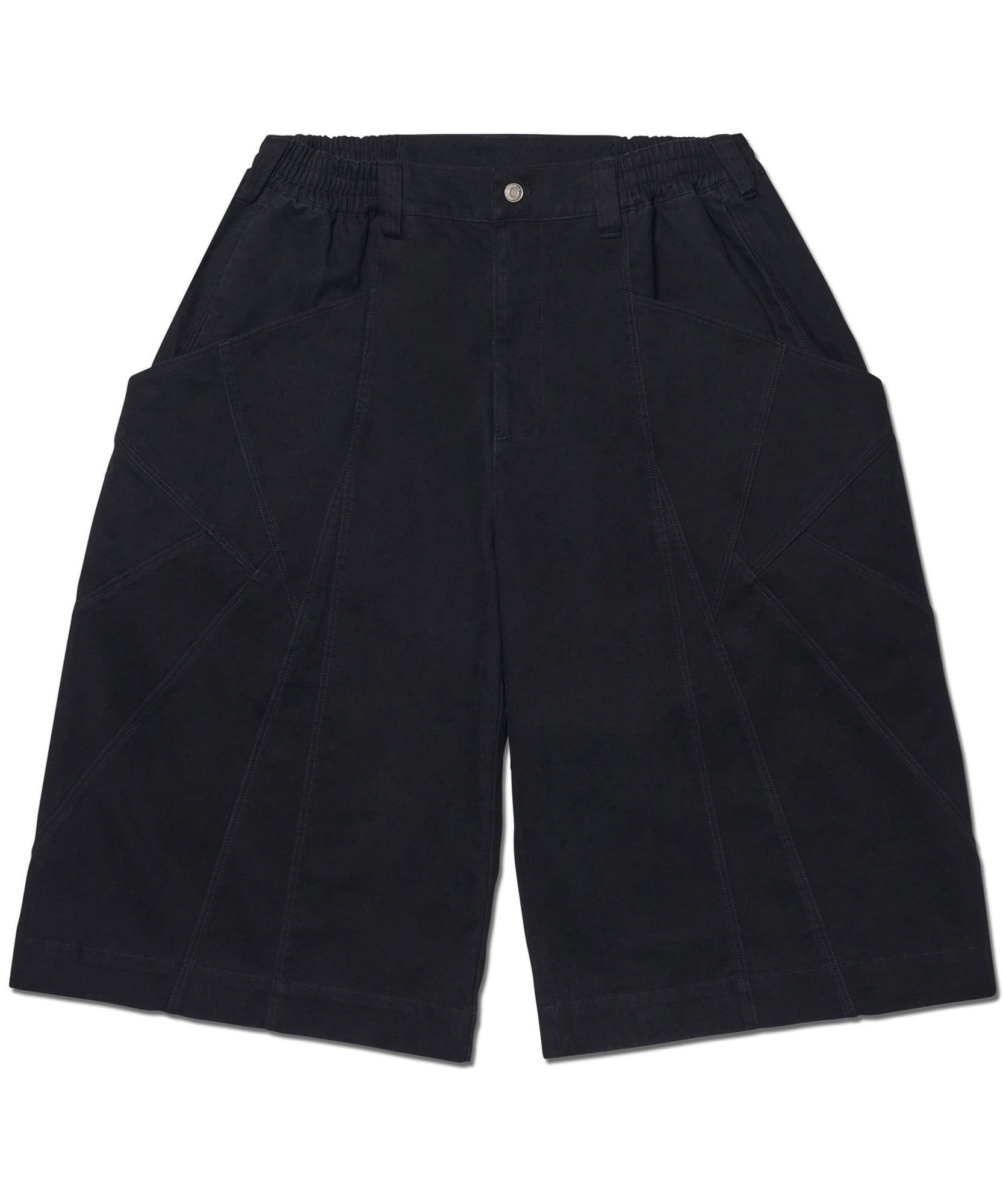 DIAGONAL POCKET BERMUDA PANTS / 2 COLOR