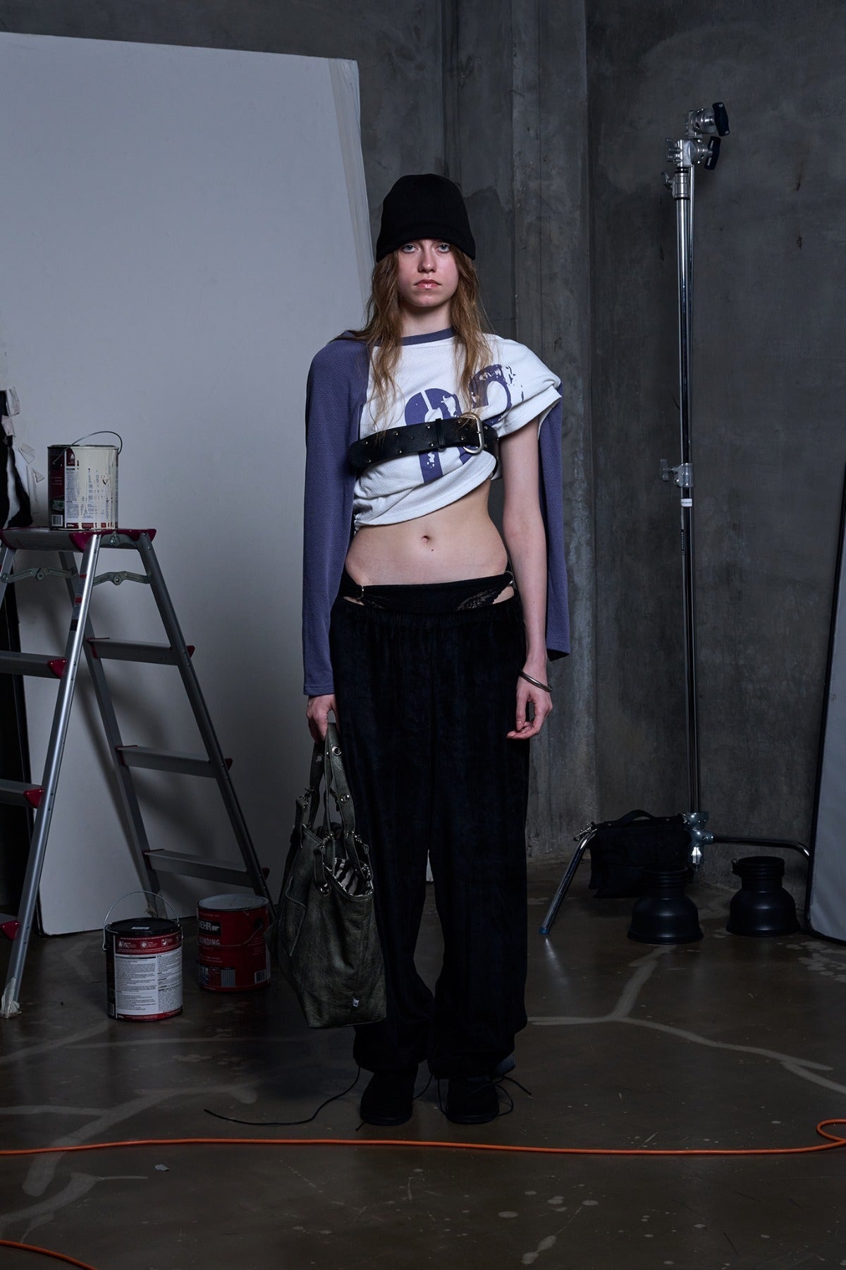 VELOUR PANTS - BLACK