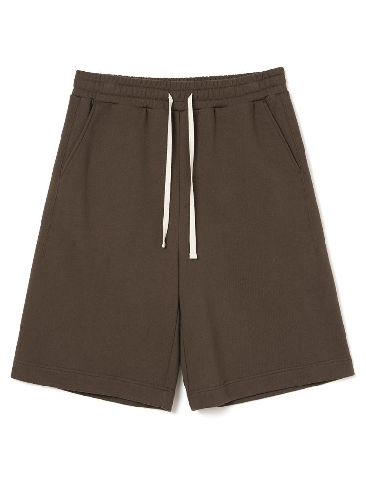Slash Sweat Half Pants Brown